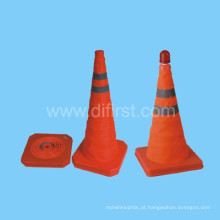 Cone de tráfego de segurança rodoviária laranja fluorescente Hi-Vis
